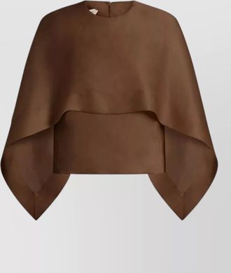 Alberta Ferretti shirt top cape overlay draped sleeves