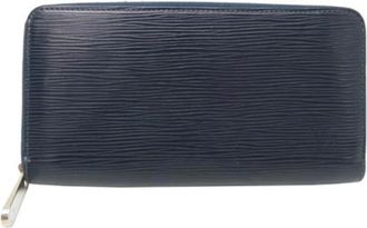 Louis Vuitton Pre-owned Long wallet (bi-fold) - Dames - Vintage Accessoires - Blauw - ONE Size - Leer - Vintage