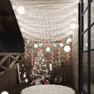 vidaXL Guirnalda De Luces Globos 8 Funciones 40 M 400 Leds Blanco Fr&iacute;o Vidaxl
