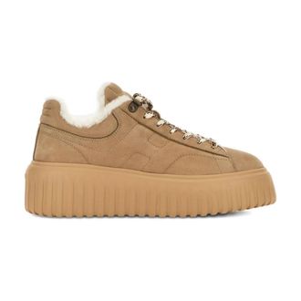Hogan H-Stripes Trainers - Dames - Sneakers - Beige - 39 1/2 EU - Wol - Schoenen