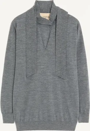 Valentino Wool Jumper with Scarf Wo