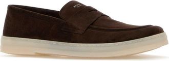 Prada Mens Suede Loafer Brown