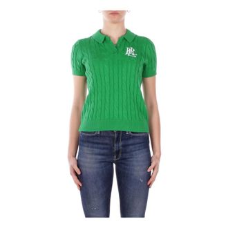 Ralph Lauren Polo Shirts, female, Green, Size: L Ralph Lauren Sweaters Green
