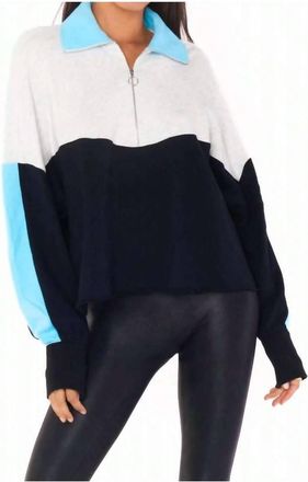 Show me your Mumu Cameron Pullover Zip Sweater In Multi