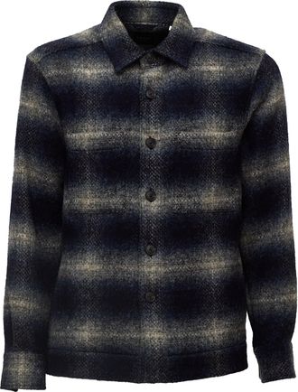 Xacus Moon Textured Plaid Casual Shirt