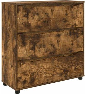 vidaXL Armario De Almacenamiento Roble Ahumado 80 X 31 X 81 Cm Vidaxl