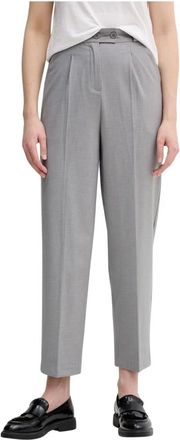 Benetton Geklede broek met plooien - Dames - Vrijetijds broeken - Grijs - XS - Polyester - Broeken