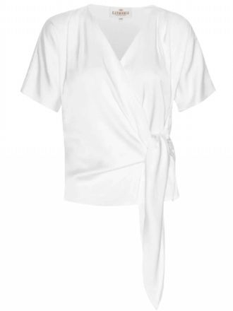 Karmamia Womens Dagmar Wrap Blouse In White