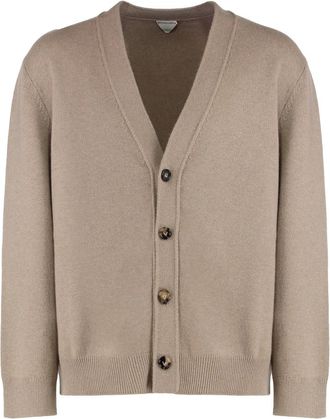 Bottega Veneta Cardigan in cashmere - Heren - Cashmere truien - Beige - M - Kasjmier - Truien & Vesten