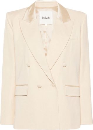 BA&SH Grace double-breasted blazer - women - Viscose/Viscose/Elastane - 3 - Neutrals