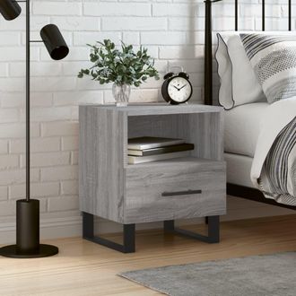 vidaXL Vidaxl Comodino Grigio Sonoma 40x35x47,5 Cm In Legno Multistrato