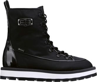 H&ouml;gl Zwarte Enkellaarsjes voor Dames - Dames - Veterlaarzen - Zwart - 36 EU - Nylon - Schoenen