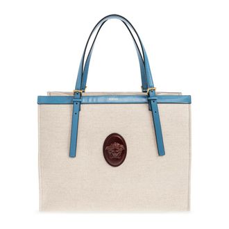 Versace Tote Bags, female, Beige, Size: ONE SIZE Riviere Large Bag