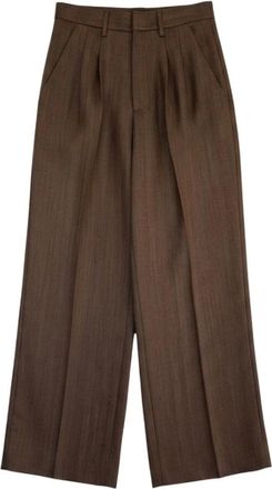 Dondup Pantaloni Wide Eloise - - Trousers - Donna - Marrone - M
