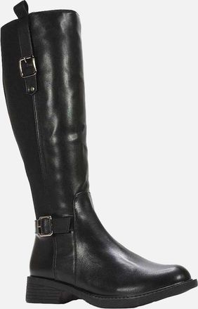 XY London Womens XY London Womens/Ladies Seraphine Knee-High Stretch Low Heel Riding Boots - Black - Size: 5