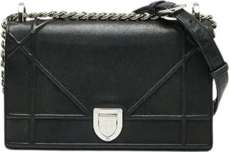 Dior Pre-owned Cross Body Bags, female, Black, Size: ONE SIZE Pre-owned Vintage Leather Cross Body Bag