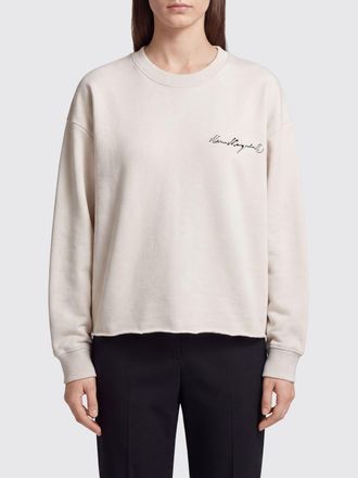 Maison Margiela Crew Neck Cotton Sweatshirt with Contrast Logo