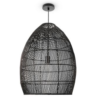 Paco Home Luminaria Suspensi&oacute;n Sal&oacute;n Bohemia L&aacute;mparas Cesta L&aacute;mpara Colgante Negro (&oslash;52 Cm), L&aacute;mpara Colgante - Tipo 2 - Paco Home