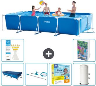 Intex Piscina Con Estructura Rectangular - 450x220x84 Cm - 7-piezas S91