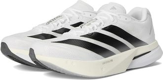 adidas Adizero Boston 13 Running Shoes Mens Shoes White/Black/Dash Grey : 10.5 D - Medium, Rubber