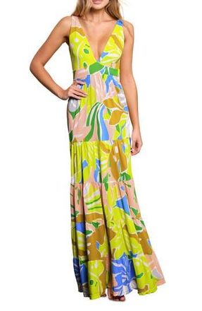 Maaji Selvatik Marea Knit Cover-Up Maxi Dress in Pink Multicolor at Nordstrom Rack, Size Medium