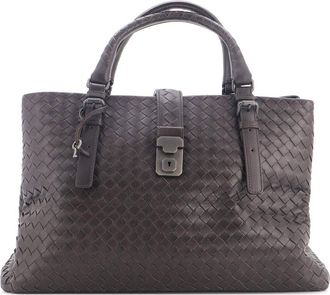 Bottega Veneta Brown Intrecciato Nappa Roma Bag Medium (Authentic Pre-Loved)