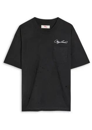 Cherry Los Angeles Cherry American Distressed Cotton T-shirt - Black - XL
