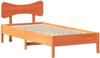 vidaXL Bed Frame without Mattress Wax Brown 90x190 cm Single Solid Wood Pine vidaXL