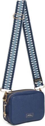 Alice Wheeler Soho Duel Compartment Camera Cross Body Bag with 2 Straps and Bee Attachment Shoulder Bag for Ladies (Navy)