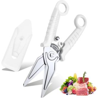 OEM Tijeras De Cocina Robustas De Acero Inoxidable, Aptas Para Lavavajillas, Para Aves Y Carne, Para Un Corte Preciso De Pollo Y Pescado - Crezuo