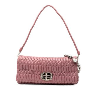 Miu Miu Pre-owned Miu Miu Matelasse Nappa Crystal Chain Satchel Ladies 4QGRJ8SHYXSQZF8K