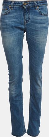 Roberto Cavalli Blue Denim Straight Fit Jeans S/waist