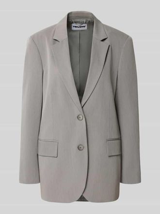 Review Blazer mit Reverskragen in Mittelgrau, Gr&ouml;&szlig;e S