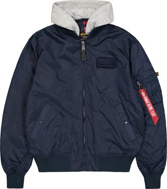 Alpha Industries Bomberjacke ALPHA INDUSTRIES MA-1 TT Hood Light, Herren, Gr. XXL, blau (rep.blau), Obermaterial: 100% Nylon, Futter: 100% Nylon, Kapuze: 75% Baumwolle