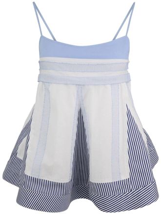 SIMKHAI Malik striped cotton top - Blue
