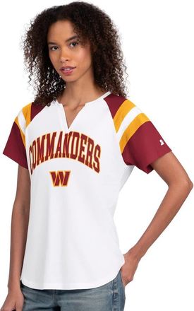 Starter Womens Starter White Washington Commanders Game On Notch Neck T-Shirt at Nordstrom, Size X-Large