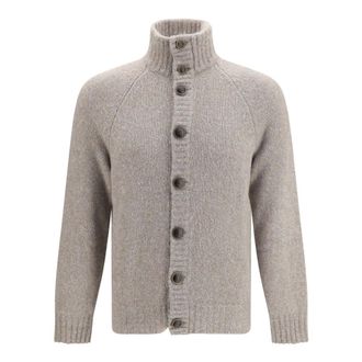 Brunello Cucinelli Wol- Zijde en Kasjmier Vest - Heren - Truien - Beige - Maat: S Zijde
