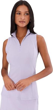 Callaway Sleeveless Rib Play Polo Womens Clothing Pastel Lilac : 2XL (Womens 18-20), Elastane/Polyester
