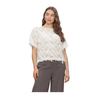 Selected Dames, Blouses & Shirts, Wit, Maat: M Satijn