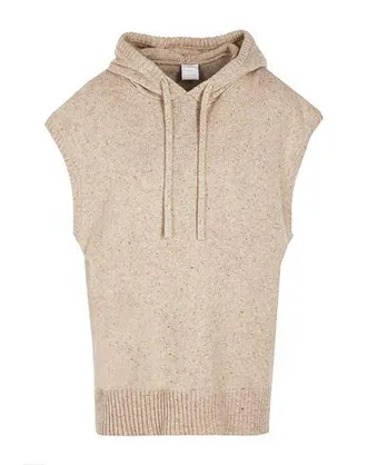8 by YOOX BRUSHED KNIT OVERSIZED HOODIE VEST