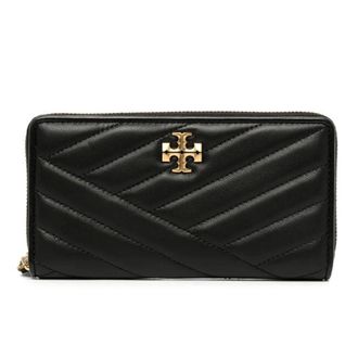Tory Burch Tory Burch, Wallets & Cardholders, female, Black, Size: ONE SIZE Kira Chevron Zip Continental Wallet