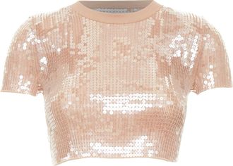 Alexander Wang Sequin Ribbed cropped sweater
