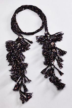Chan Luu Fringe Skinny Scarf