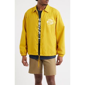 Brixton x Goodyear Slick Windbreaker in Nugget Gold at Nordstrom, Size Xx-Large