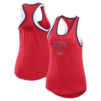 WEAR by Erin Andrews Womens WEAR by Erin Andrews Red Los Angeles Angels Colorblock Racerback Tank Top at Nordstrom, Size Small