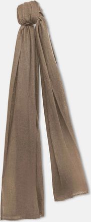 James Lakeland Womens Taupe 2-ply Cashmere Scarf