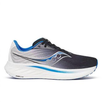 Saucony Mens Ride 18 Running Shoes In Black/skydiver