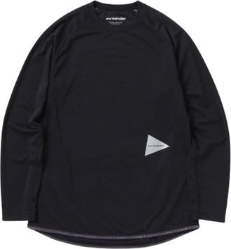 And Wander Dry Jersey Raglan LS T - Heren - Sweatshirts - Zwart - M - Polyester - Hoodies & sweatvesten