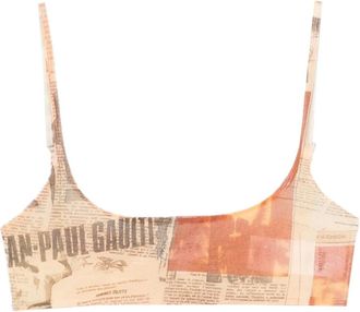 Jean Paul Gaultier Top con stampa - Toni neutri