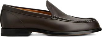 Tod's Cuoio 96L stitch-detail loafers - men - CALFSKIN/Calf Leather/Calf Leather - 10.5 - Brown